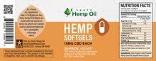Load image into Gallery viewer, 15 mg Organic Cold Pressed Hemp Oil Full Spectrum Gels #30